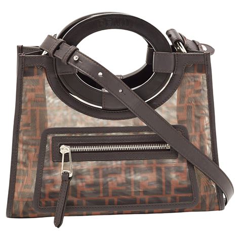 fendi zucca mesh handle bag
